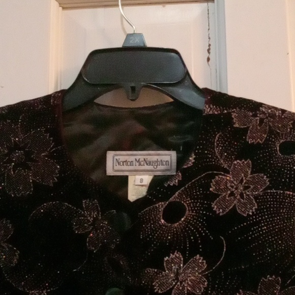 Norton McNaughton Vintage Sparkly Evening Jacket Size 8 - Picture 5 of 10